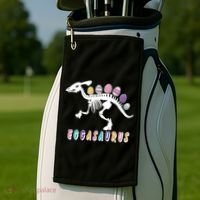Eggasaurus Plateosaurus Funny Cute Easter Golf Towel thumb 2