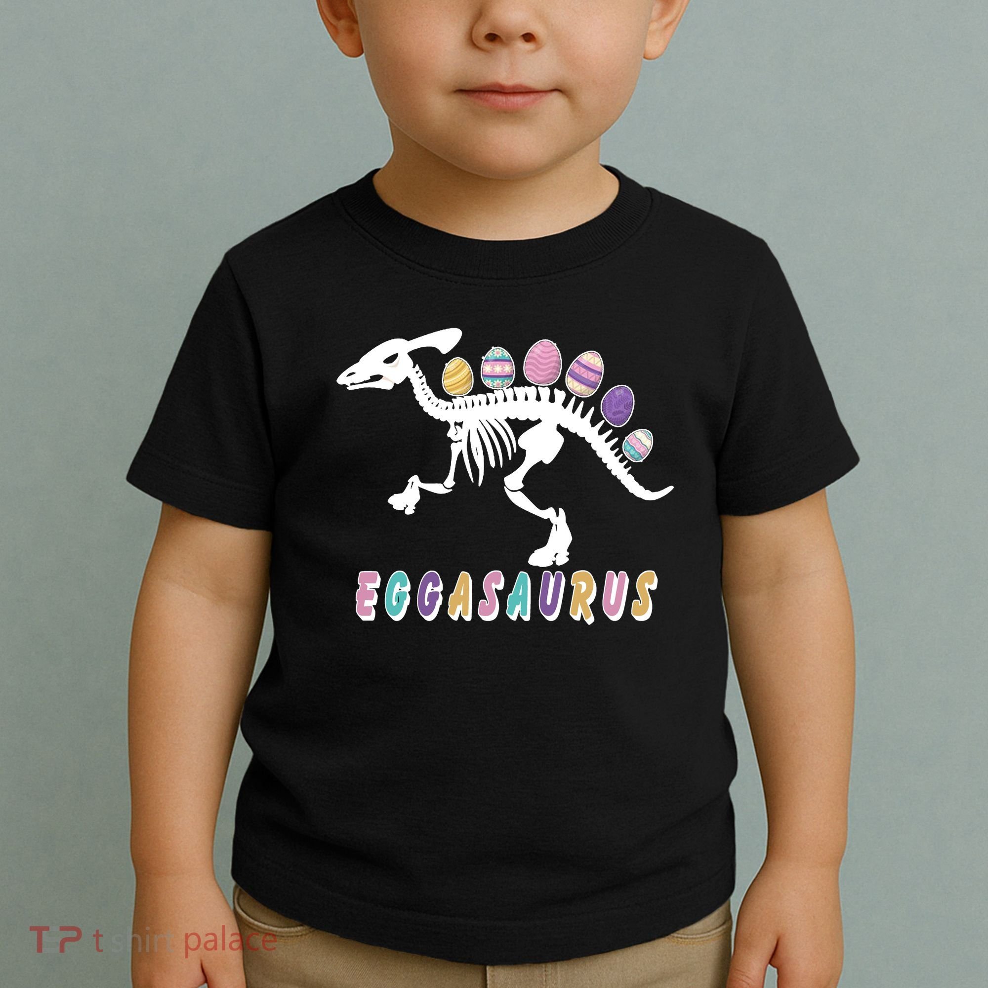Eggasaurus Plateosaurus Funny Cute Easter Toddler T-Shirt
