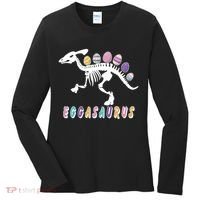 Eggasaurus Plateosaurus Funny Cute Easter Women's Long Sleeve Shirt thumb 0