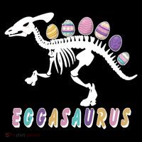 Eggasaurus Plateosaurus Funny Cute Easter Women's Long Sleeve Shirt thumb 2