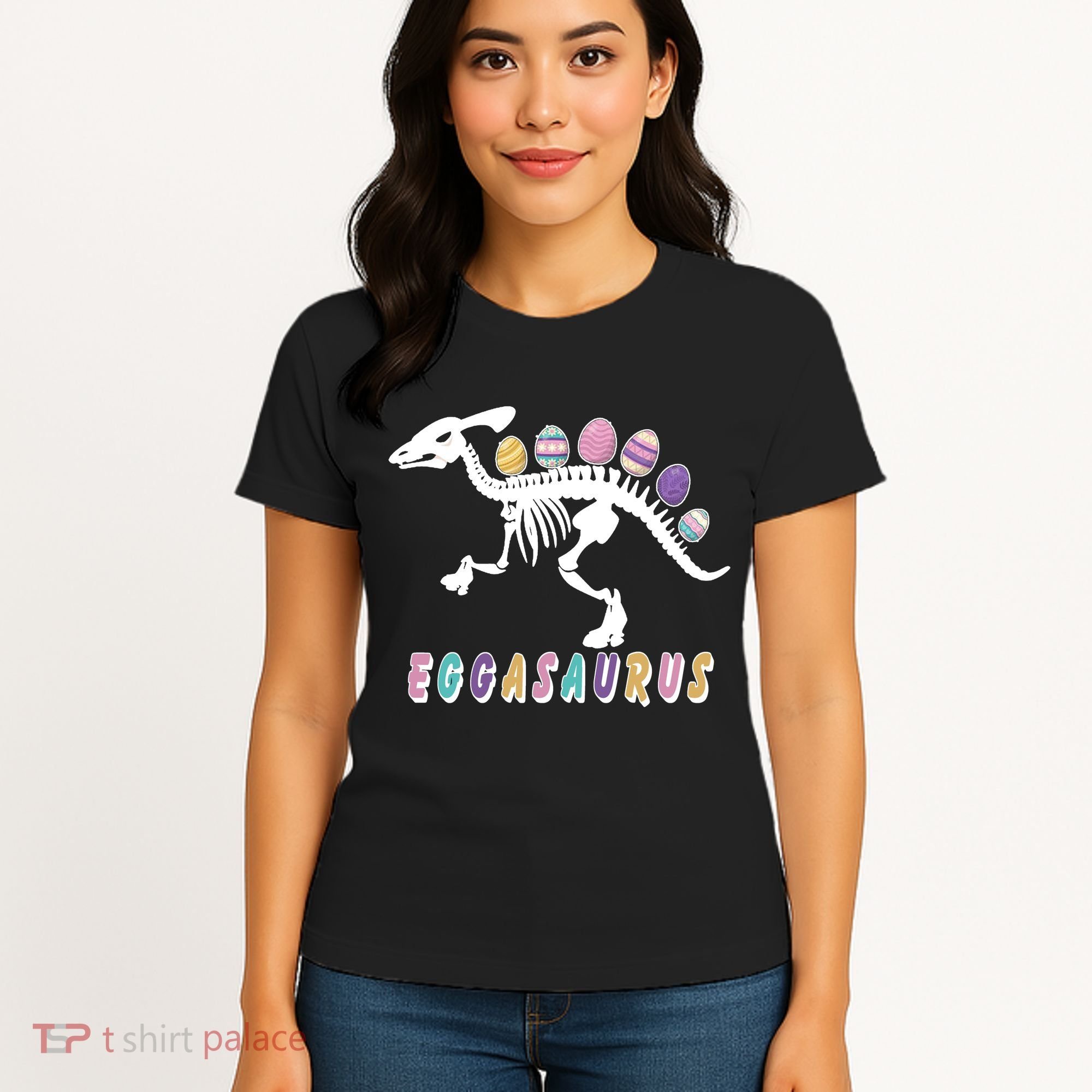 Eggasaurus Plateosaurus Funny Cute Easter Women's T-Shirt