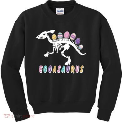 Eggasaurus Plateosaurus Funny Cute Easter Kids Sweatshirt