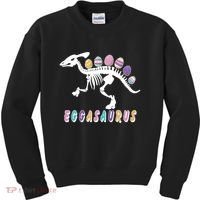 Eggasaurus Plateosaurus Funny Cute Easter Kids Sweatshirt thumb 0