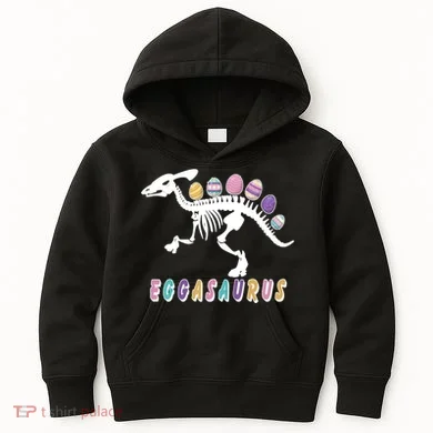 Eggasaurus Plateosaurus Funny Cute Easter Kids Hoodie