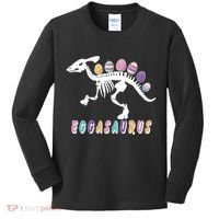 Eggasaurus Plateosaurus Funny Cute Easter Kids Long Sleeve Shirt thumb 0