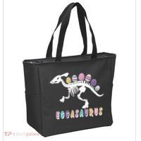 Eggasaurus Plateosaurus Funny Cute Easter Tote Bag thumb 2