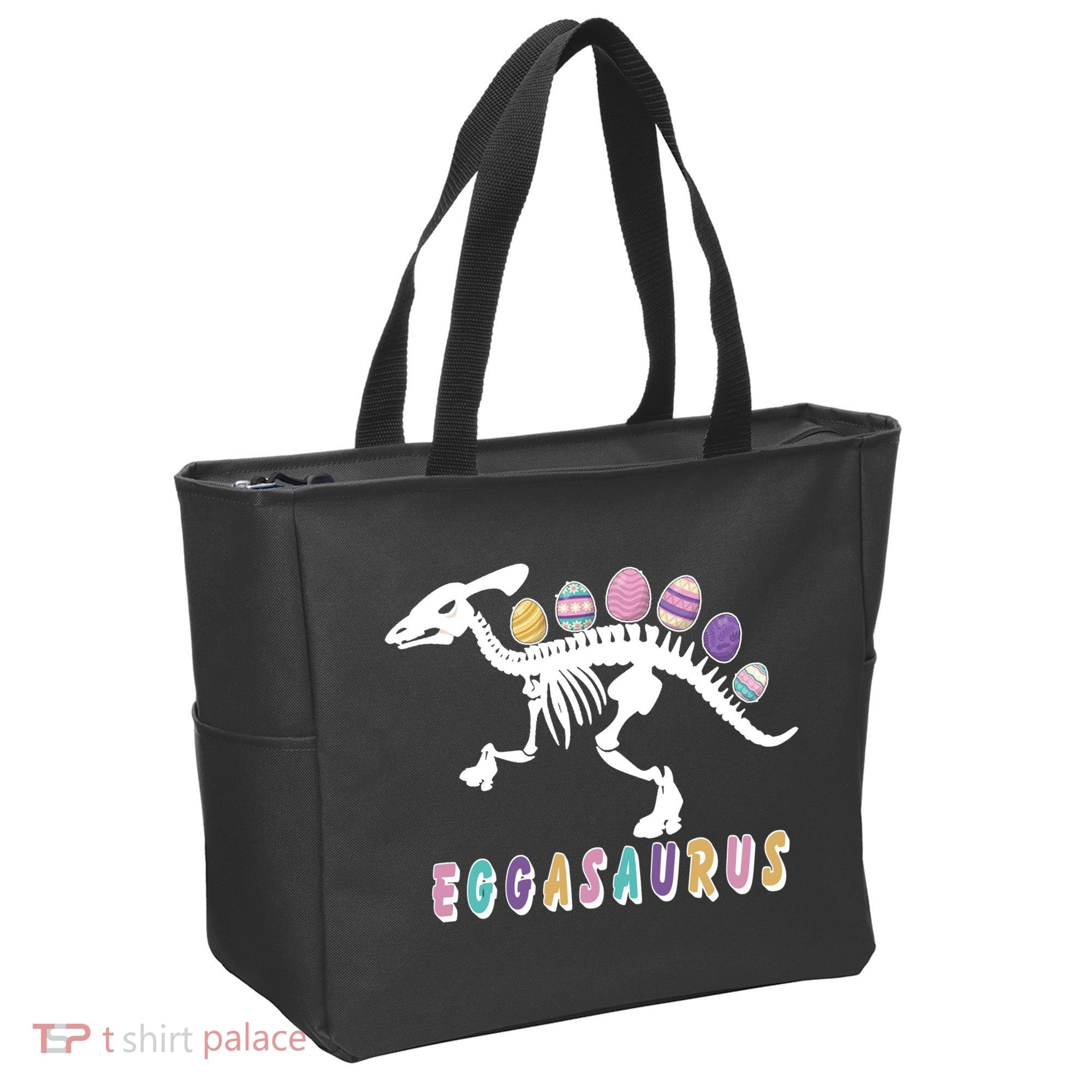 Eggasaurus Plateosaurus Funny Cute Easter Tote Bag
