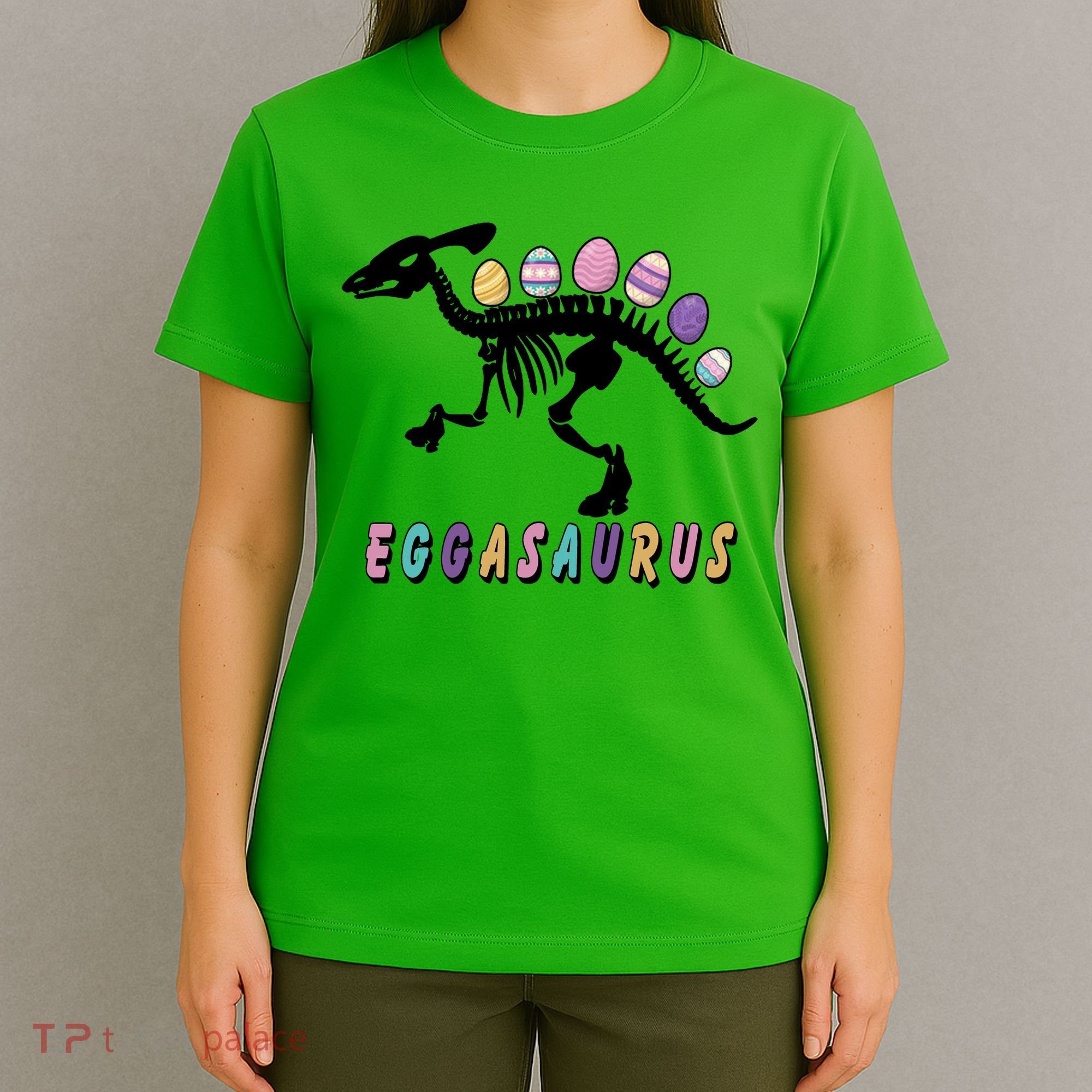 Eggasaurus Plateosaurus Funny Cute Easter T-Shirt