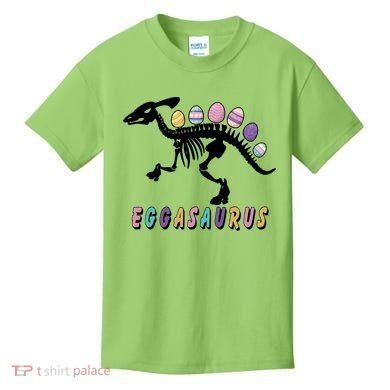 Eggasaurus Plateosaurus Funny Cute Easter Kids T-Shirt