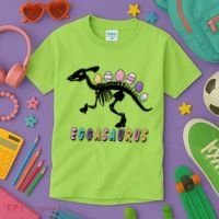 Eggasaurus Plateosaurus Funny Cute Easter Kids T-Shirt thumb 3