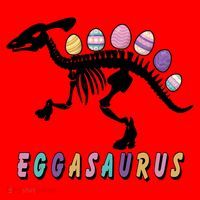 Eggasaurus Plateosaurus Funny Cute Easter Santa Hat thumb 1