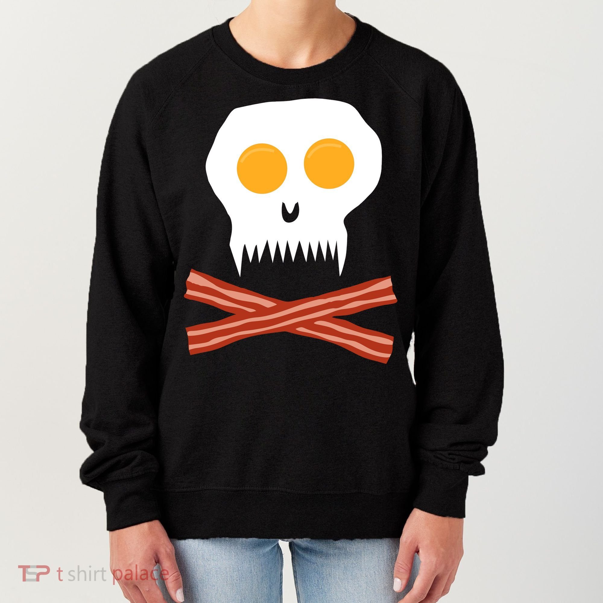 Eggs And Bacon Skull Women's Sweatshirt