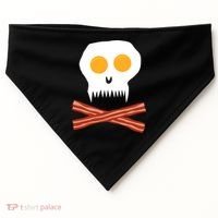 Eggs And Bacon Skull USA-Made Doggie Bandana thumb 0