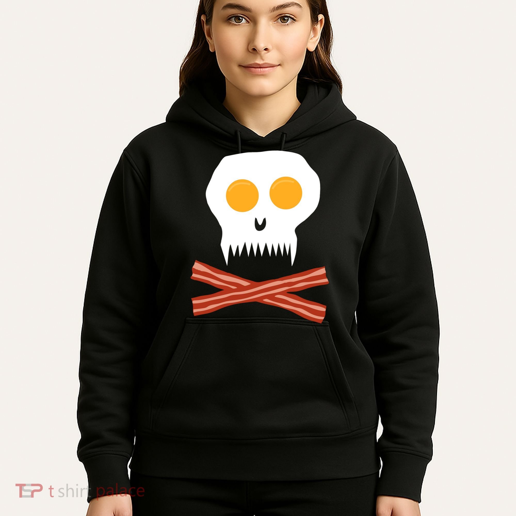 Eggs And Bacon Skull Hoodie