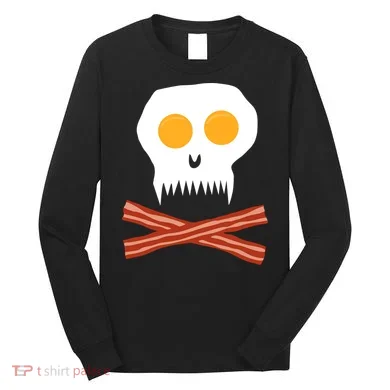 Eggs And Bacon Skull Long Sleeve Shirt