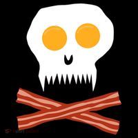 Eggs And Bacon Skull Long Sleeve Shirt thumb 2