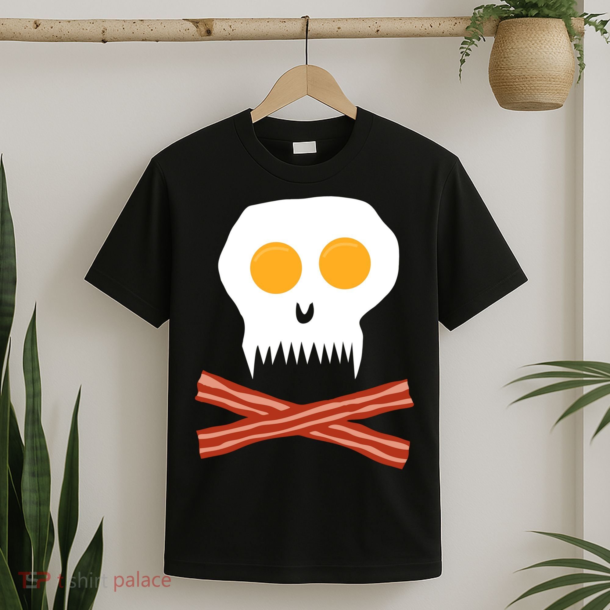 Eggs And Bacon Skull T-Shirt