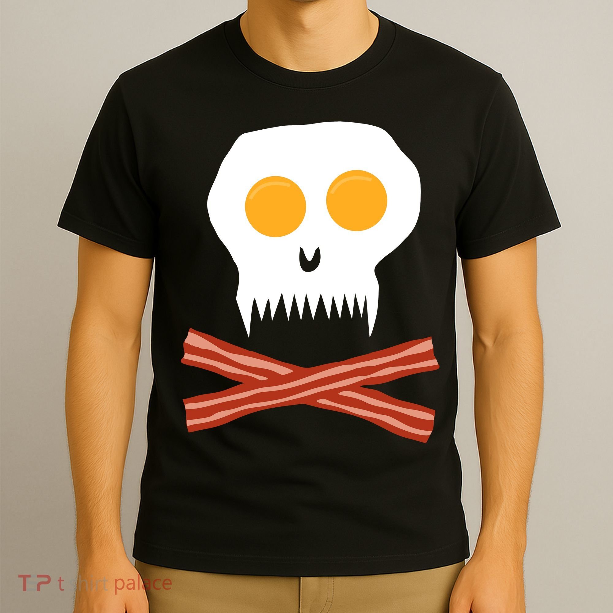 Eggs And Bacon Skull T-Shirt