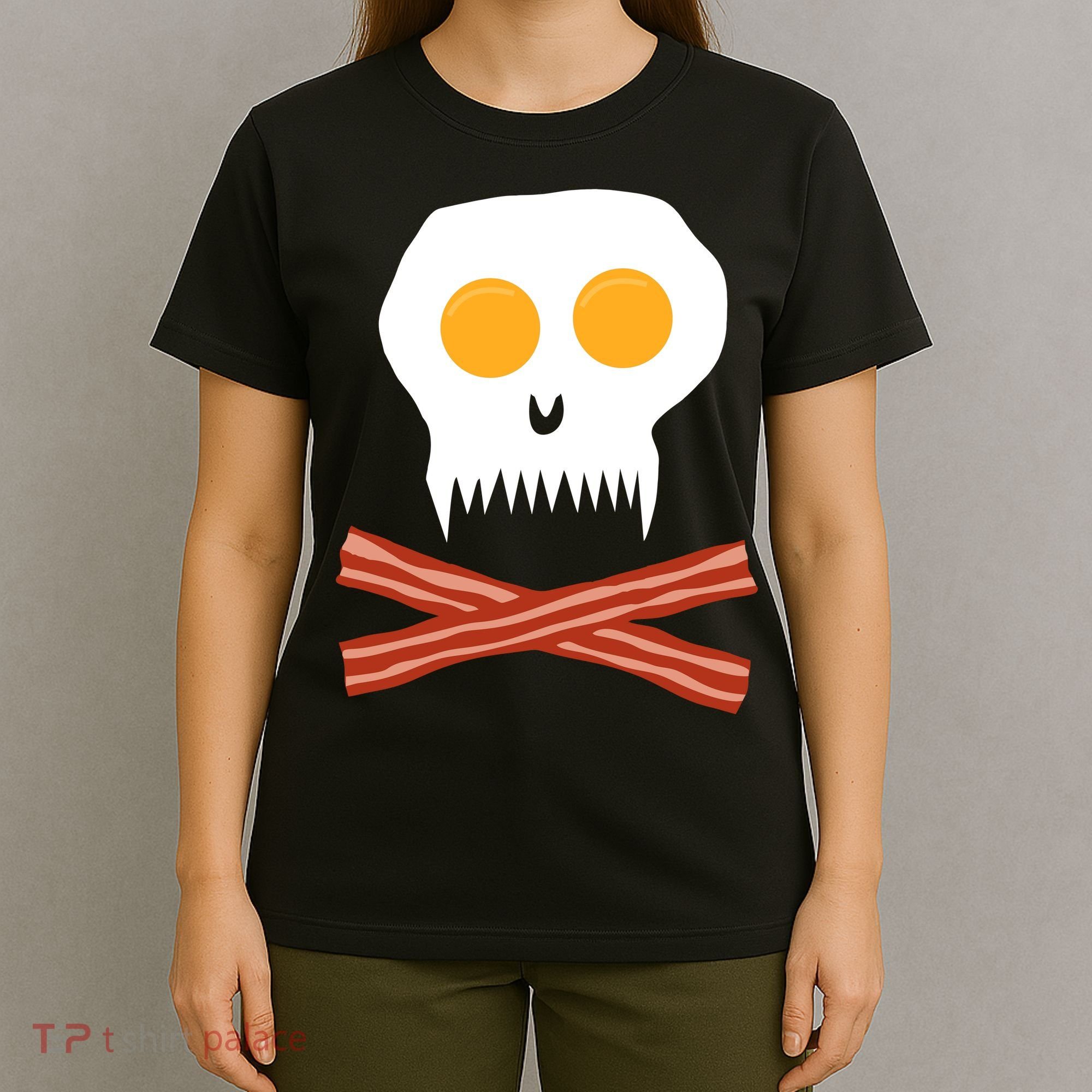 Eggs And Bacon Skull T-Shirt