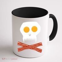 Eggs And Bacon Skull Coffee Mug thumb 1