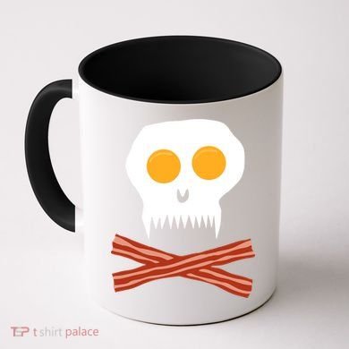 Eggs And Bacon Skull Coffee Mug