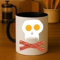 Eggs And Bacon Skull Coffee Mug thumb 4