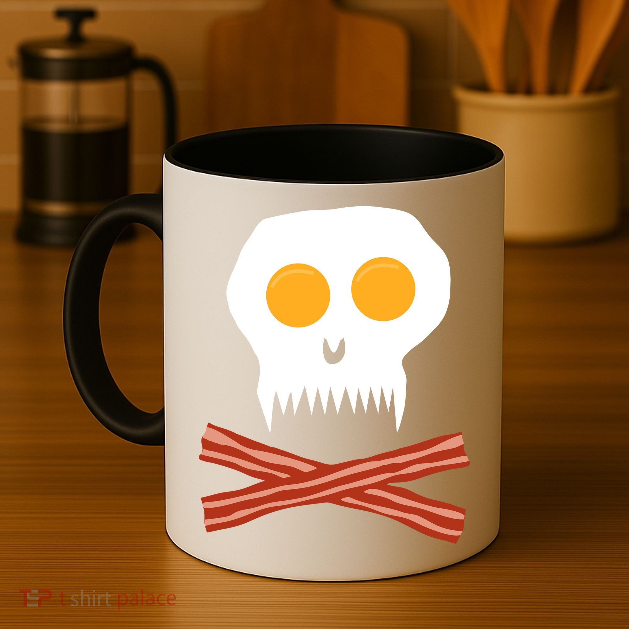 Eggs And Bacon Skull Coffee Mug