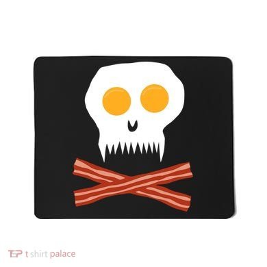 Eggs And Bacon Skull Mousepad