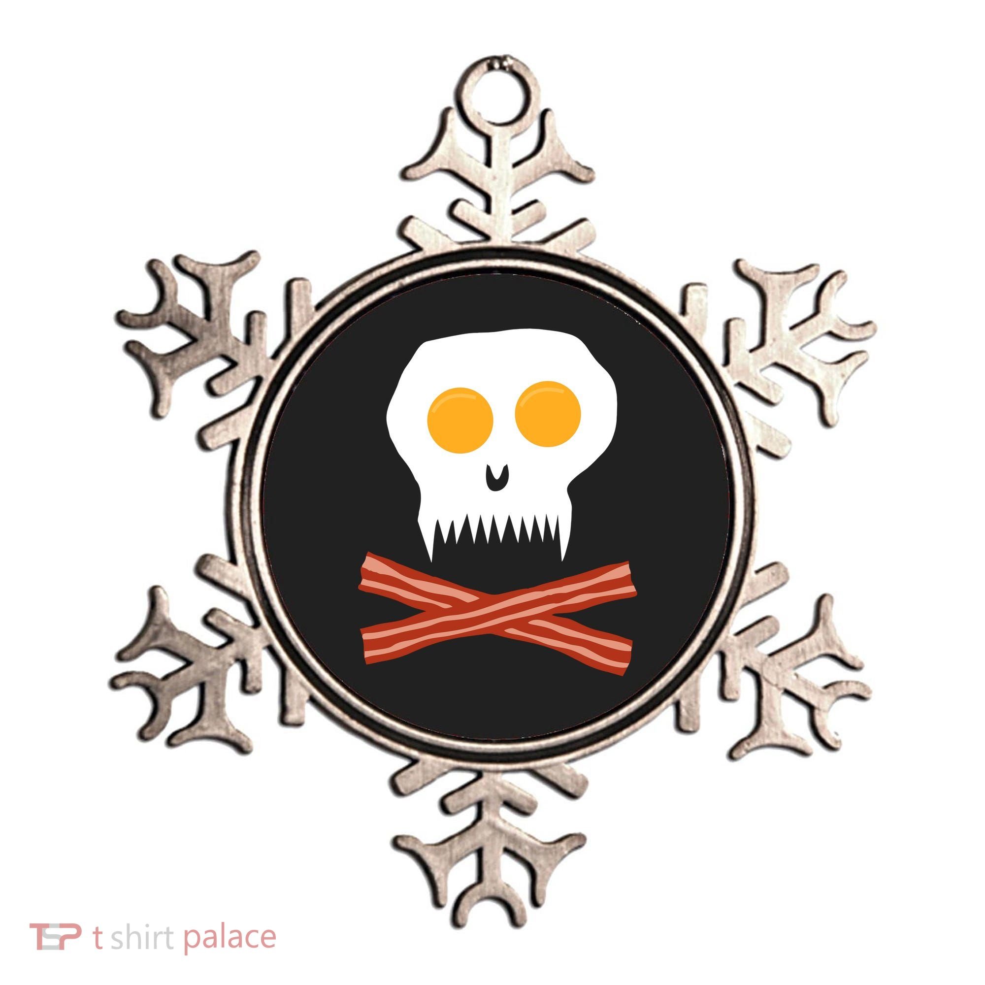 Eggs And Bacon Skull Ornament