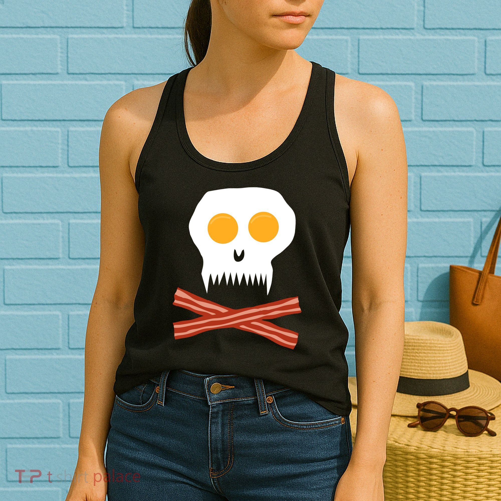 Eggs And Bacon Skull Women's Tank Top