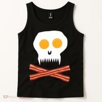 Eggs And Bacon Skull Tank Top thumb 2