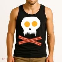 Eggs And Bacon Skull Tank Top thumb 3