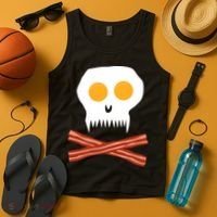 Eggs And Bacon Skull Tank Top thumb 4