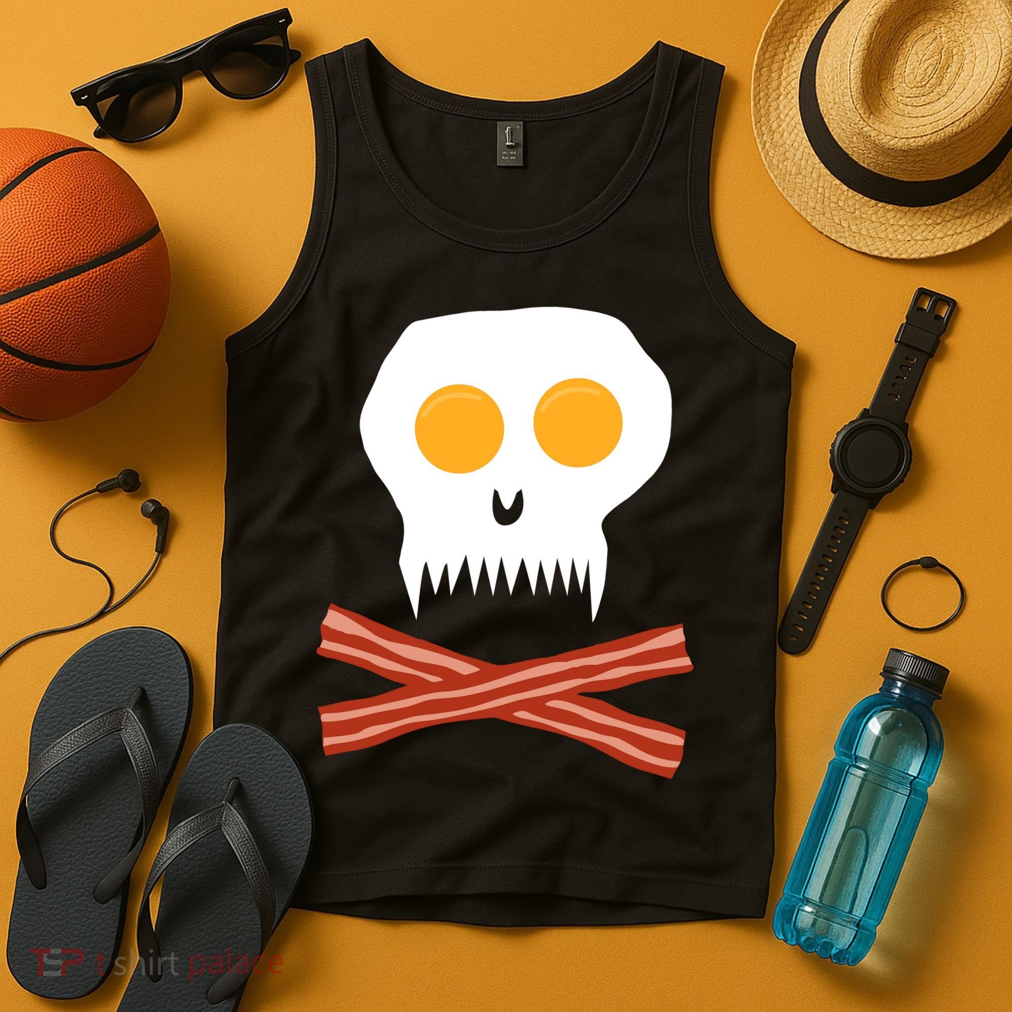 Eggs And Bacon Skull Tank Top
