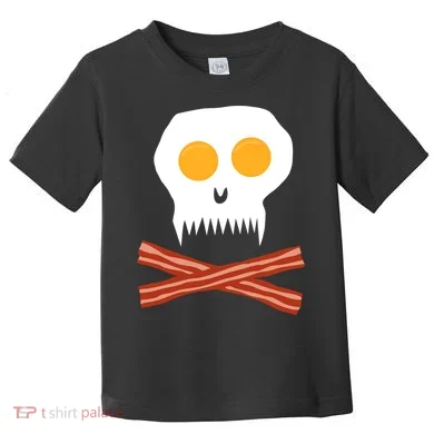 Eggs And Bacon Skull Toddler T-Shirt