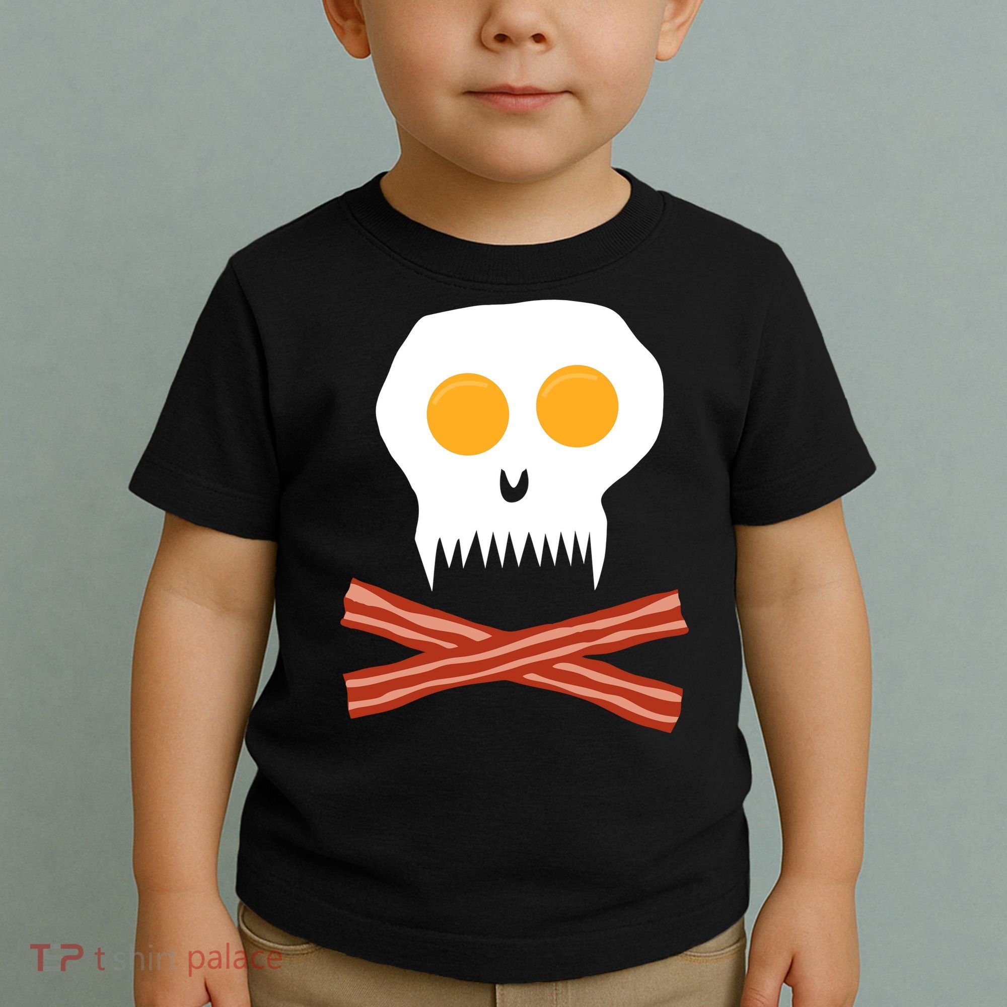 Eggs And Bacon Skull Toddler T-Shirt