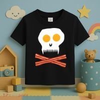Eggs And Bacon Skull Toddler T-Shirt thumb 3