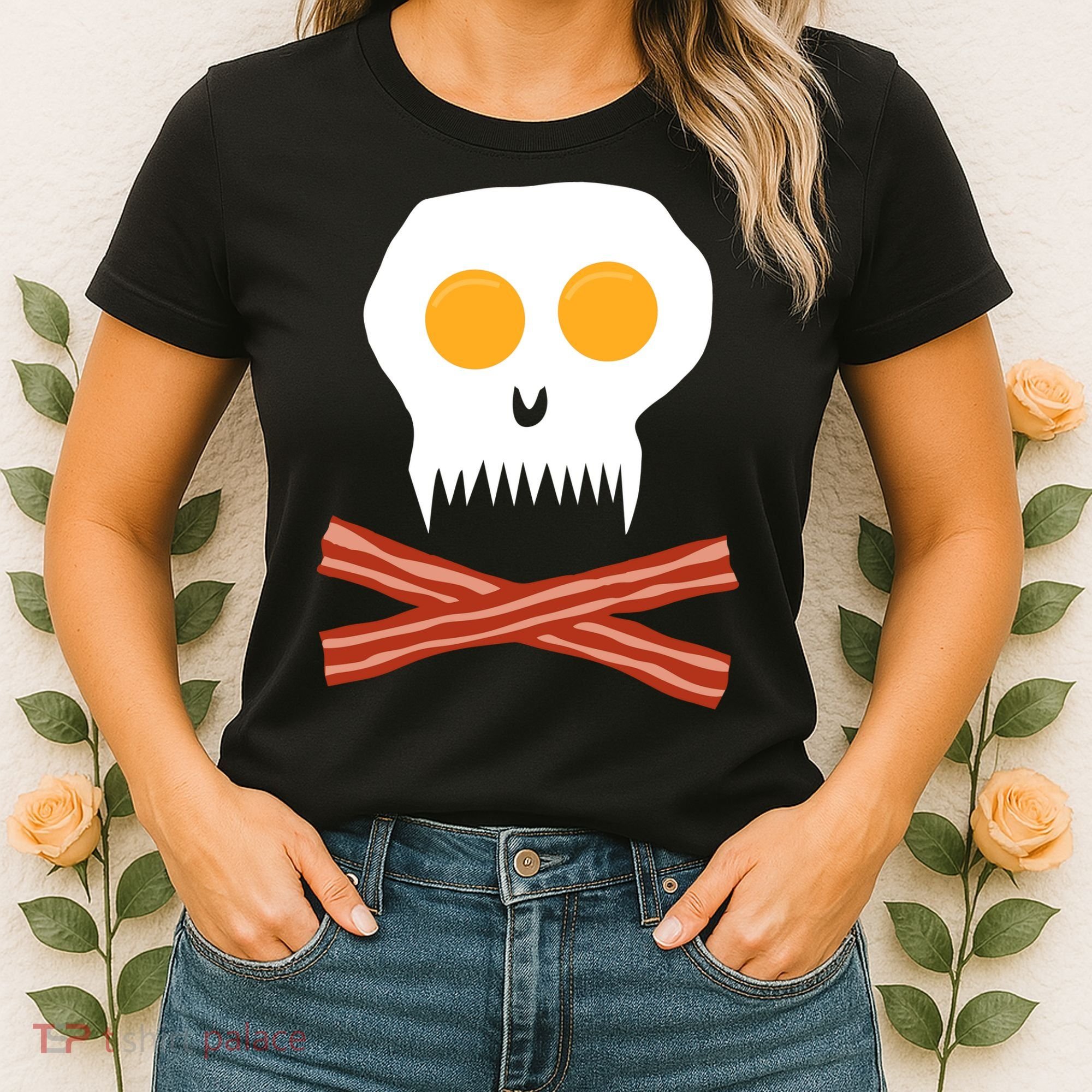 Eggs And Bacon Skull Women's T-Shirt