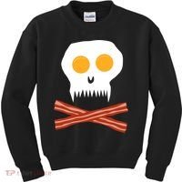 Eggs And Bacon Skull Kids Sweatshirt thumb 0