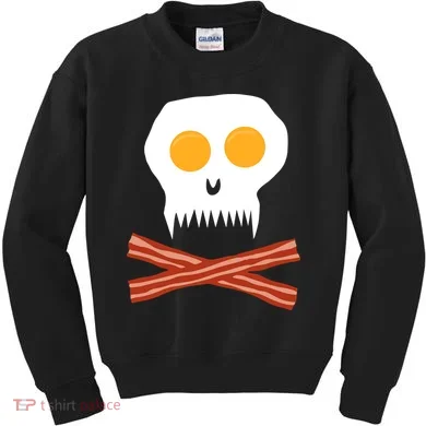 Eggs And Bacon Skull Kids Sweatshirt