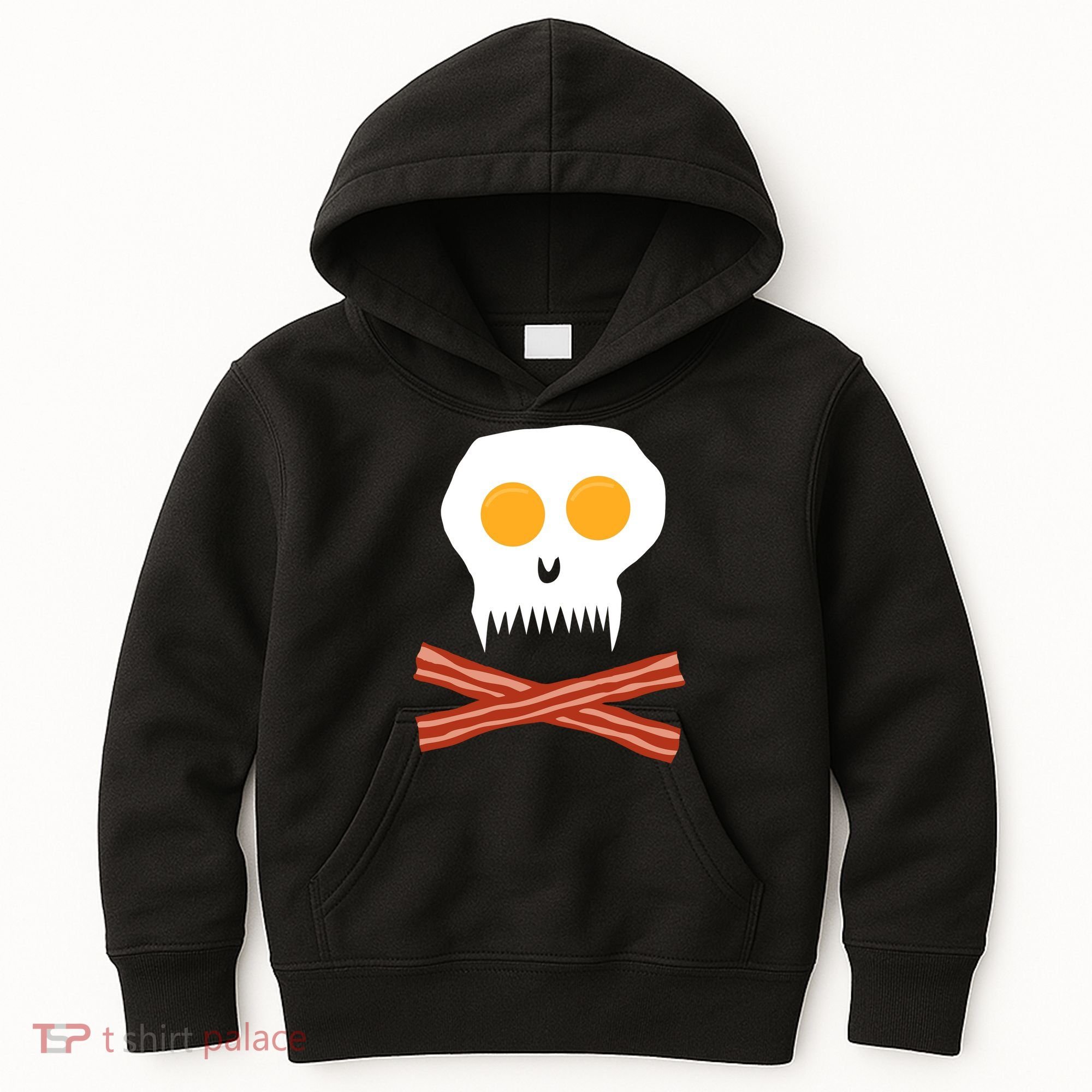 Eggs And Bacon Skull Kids Hoodie