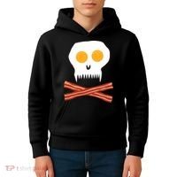 Eggs And Bacon Skull Kids Hoodie thumb 4