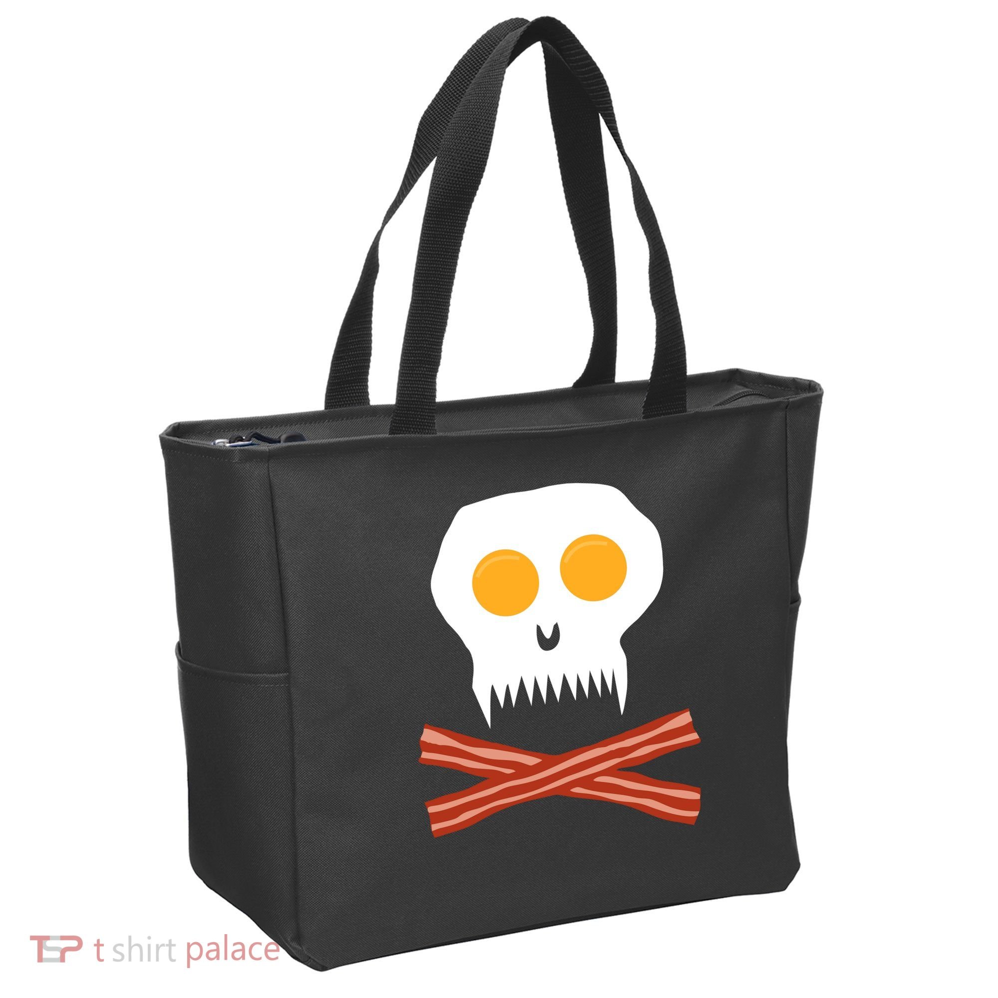Eggs And Bacon Skull Tote Bag