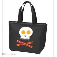 Eggs And Bacon Skull Tote Bag thumb 3