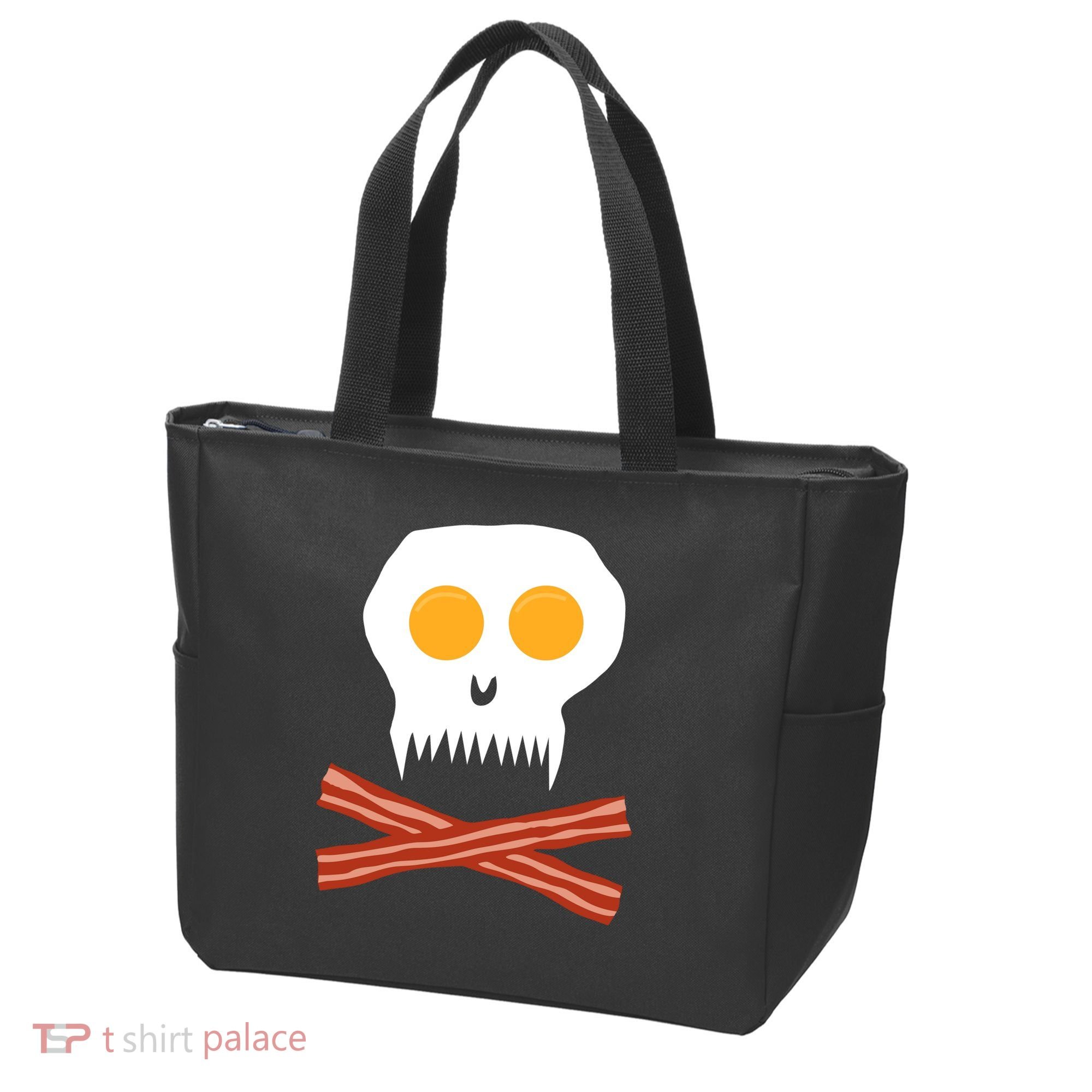 Eggs And Bacon Skull Tote Bag