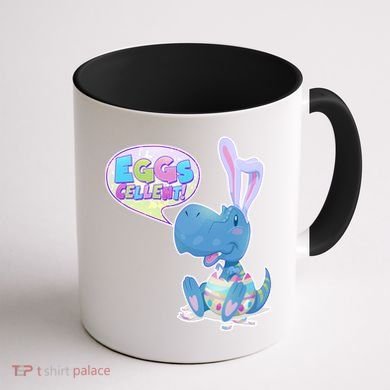 EGGS-Cellent! Cute Easter T-Rex Coffee Mug back