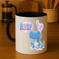 EGGS-Cellent! Cute Easter T-Rex Coffee Mug thumb 4