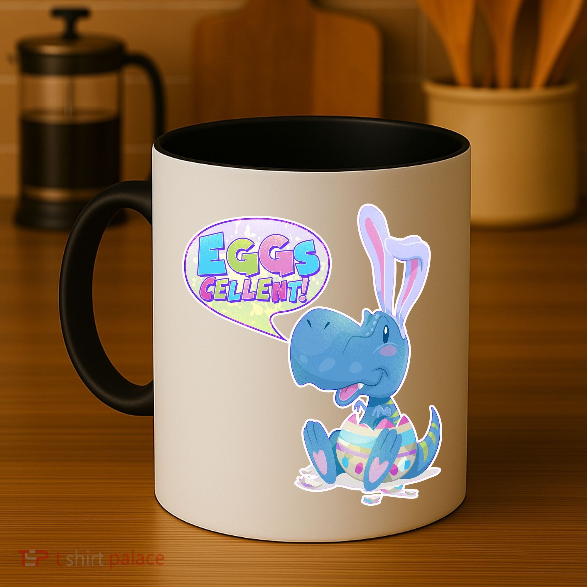 EGGS-Cellent! Cute Easter T-Rex Coffee Mug