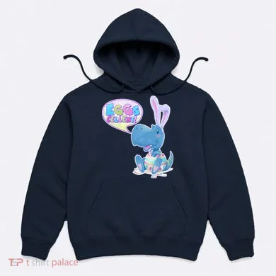 EGGS-Cellent! Cute Easter T-Rex Hoodie