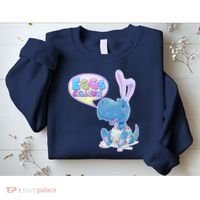 EGGS-Cellent! Cute Easter T-Rex Sweatshirt thumb 2
